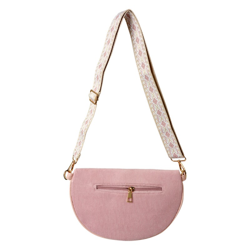 Clayre & Eef JZBG0305P Handtas 25x16x7 Cm Roze Synthetisch