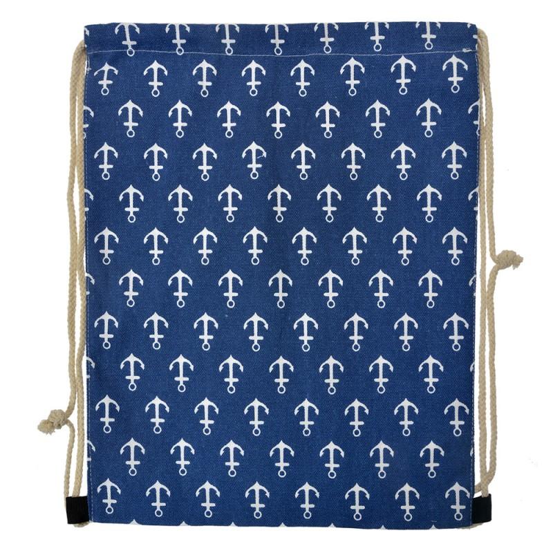 Clayre & Eef JZBG0310 Rugzak 34x43 Cm Blauw Synthetisch Ankers