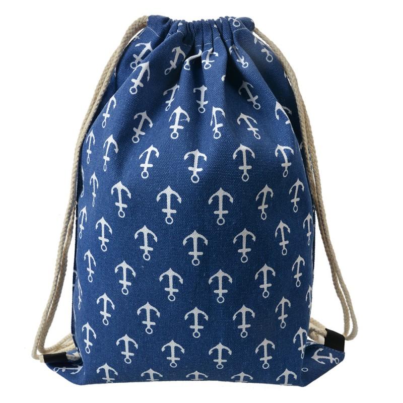 clayre & eef JZBG0310 Rugzak 34x43 cm Blauw Synthetisch Ankers