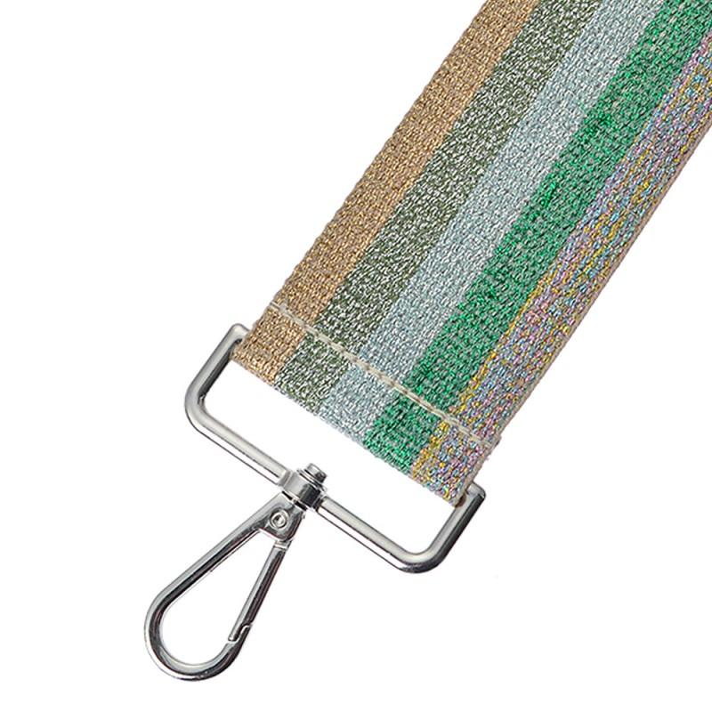 Clayre & Eef JZBS0001 Tassenriem 5x140 Cm Beige Groen Synthetisch