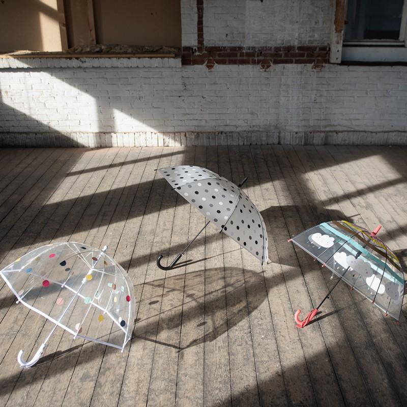 Clayre & Eef JZCUM0007P Kinderparaplu Ø 65x65 Cm Roze Kunststof Wolken Paraplu Kids