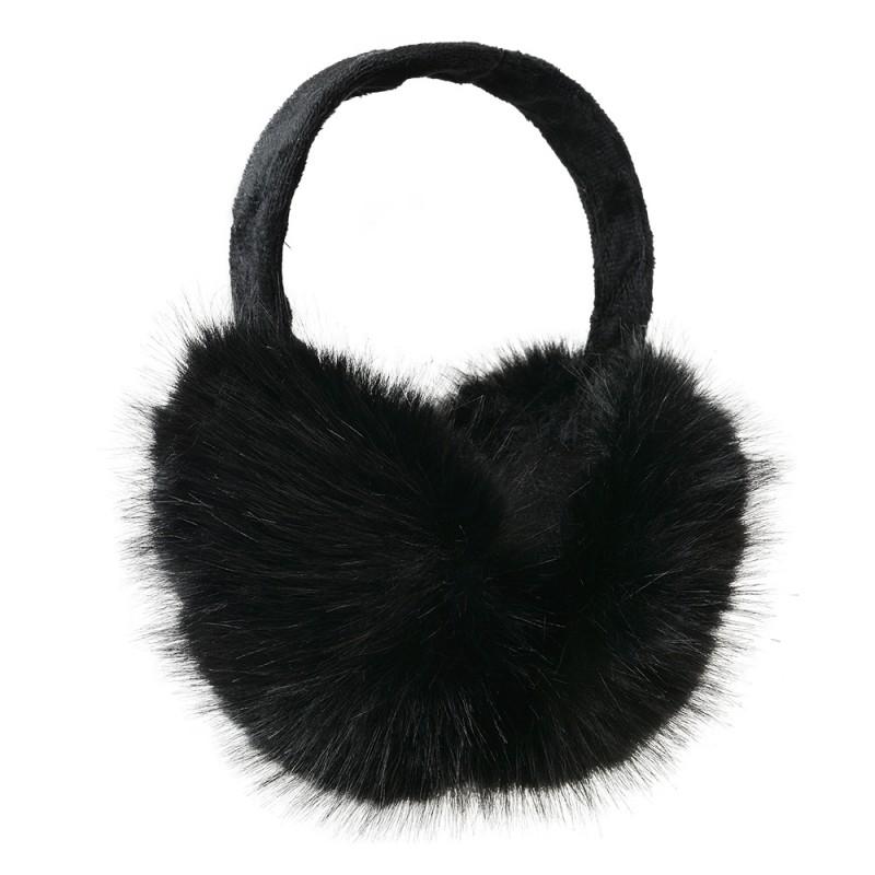 clayre & eef JZEW0009Z Oorwarmers One Size Zwart Polyester