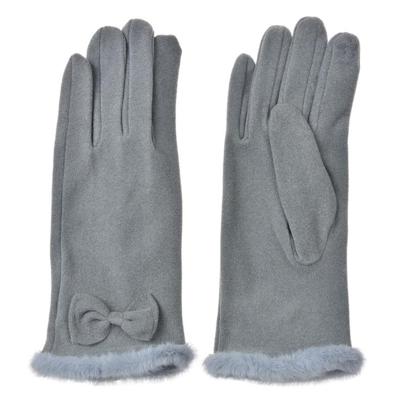 clayre & eef JZGL0089G Handschoenen Winter 9x23 cm Grijs Polyester