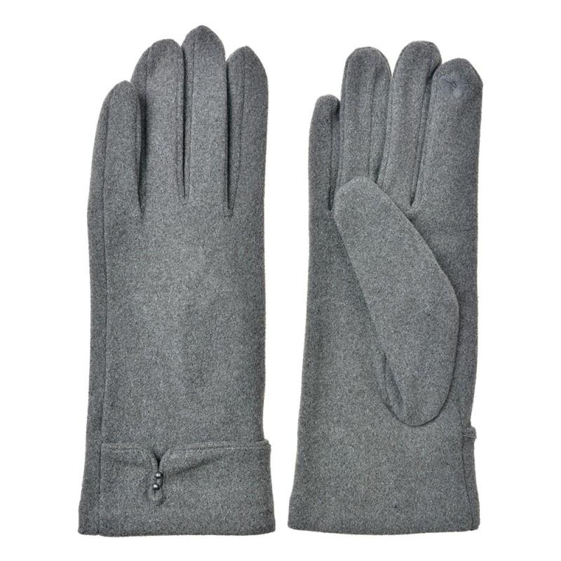 clayre & eef JZGL0092G Handschoenen Winter 9x23 cm Grijs Polyester