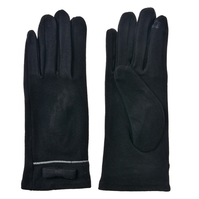 clayre & eef JZGL0093Z Handschoenen Winter 9x23 cm Zwart Polyester