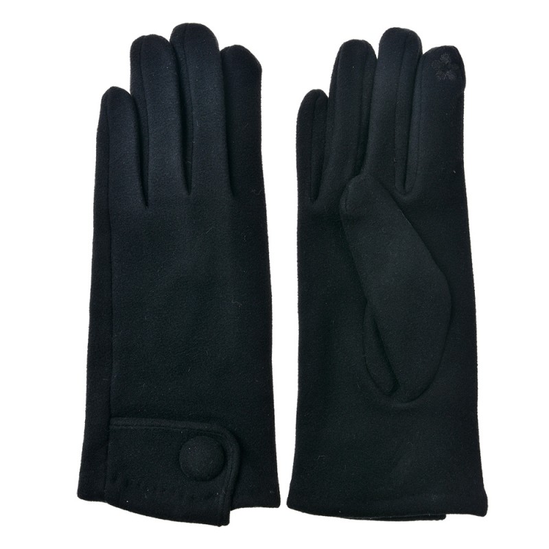 clayre & eef JZGL0095Z Handschoenen Winter 9x23 cm Zwart Polyester