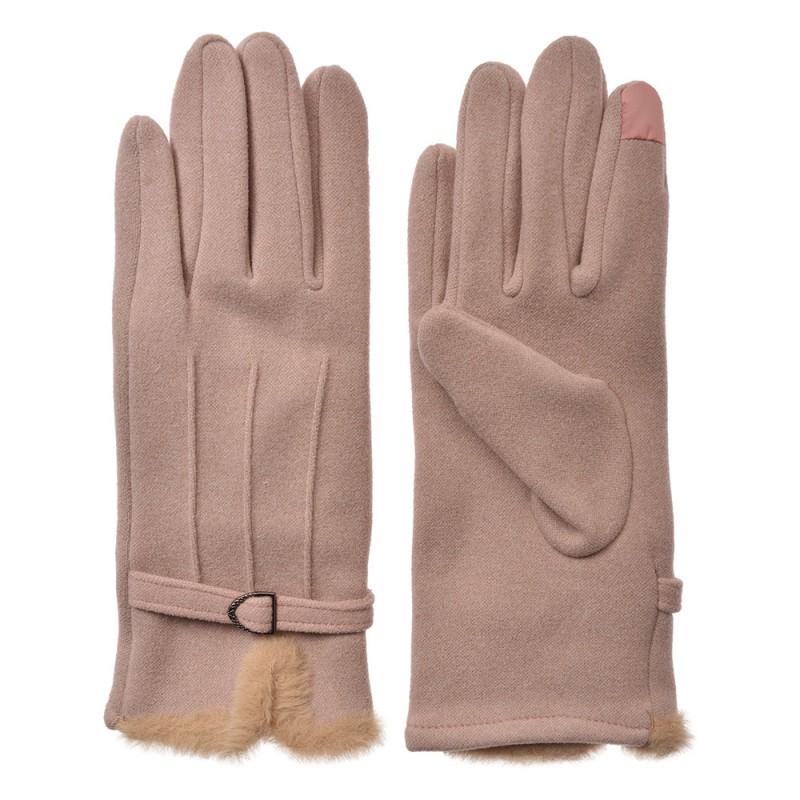 clayre & eef JZGL0111P Handschoenen Winter 9x23 cm Roze Polyester