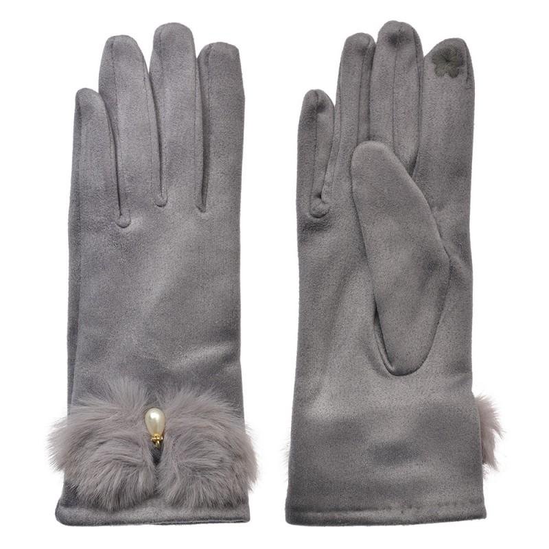 clayre & eef JZGL0113G Handschoenen Winter 9x23 cm Grijs Polyester