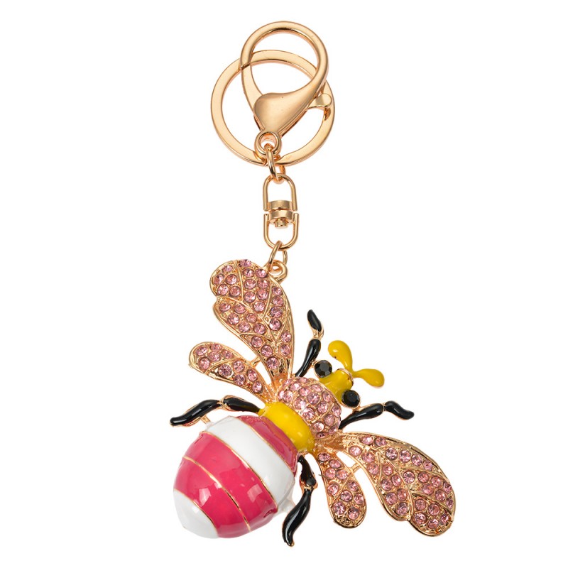 clayre & eef JZKC0177 Sleutelhanger 6x2x8 cm Goudkleurig Metaal