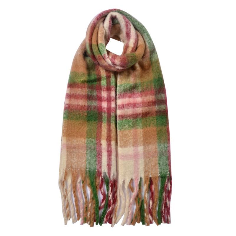 clayre & eef JZSC0820GR Wintersjaal Dames 35x212 cm Groen Synthetisch