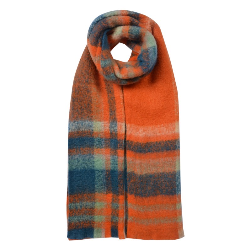 clayre & eef JZSC0820O Wintersjaal Dames 35x212 cm Oranje Synthetisch