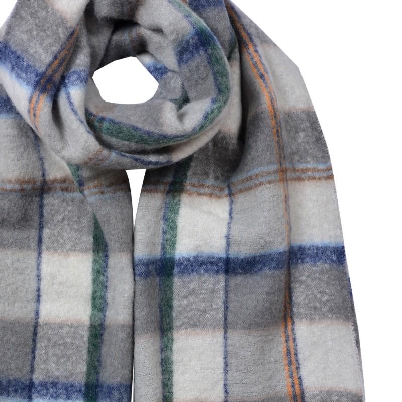 Clayre & Eef JZSC0824G Wintersjaal Dames 50x200 Cm Grijs Synthetisch