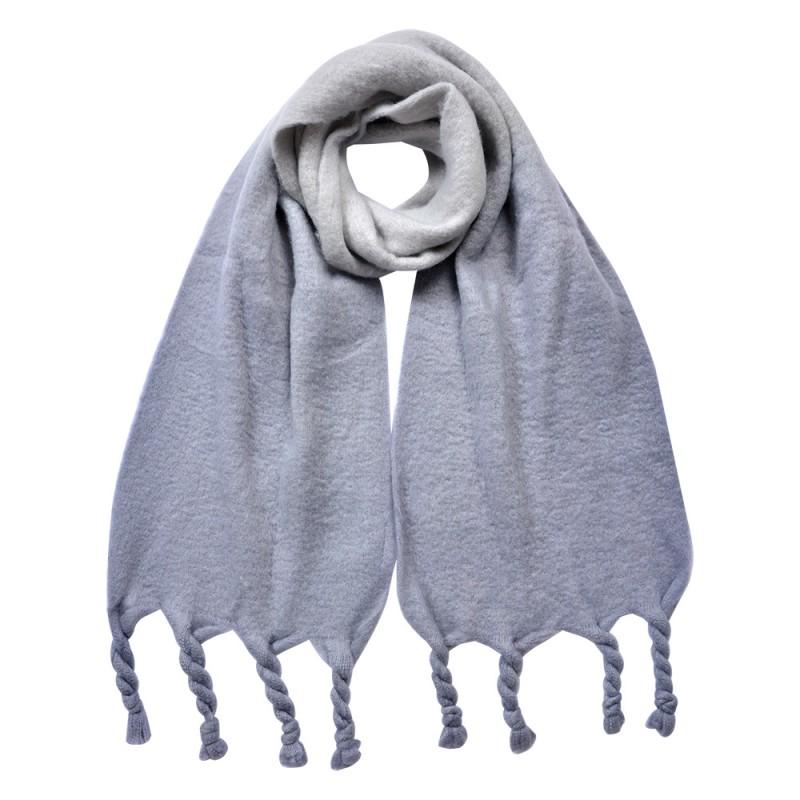 clayre & eef JZSC0827G Wintersjaal Dames 32x220 cm Grijs Synthetisch