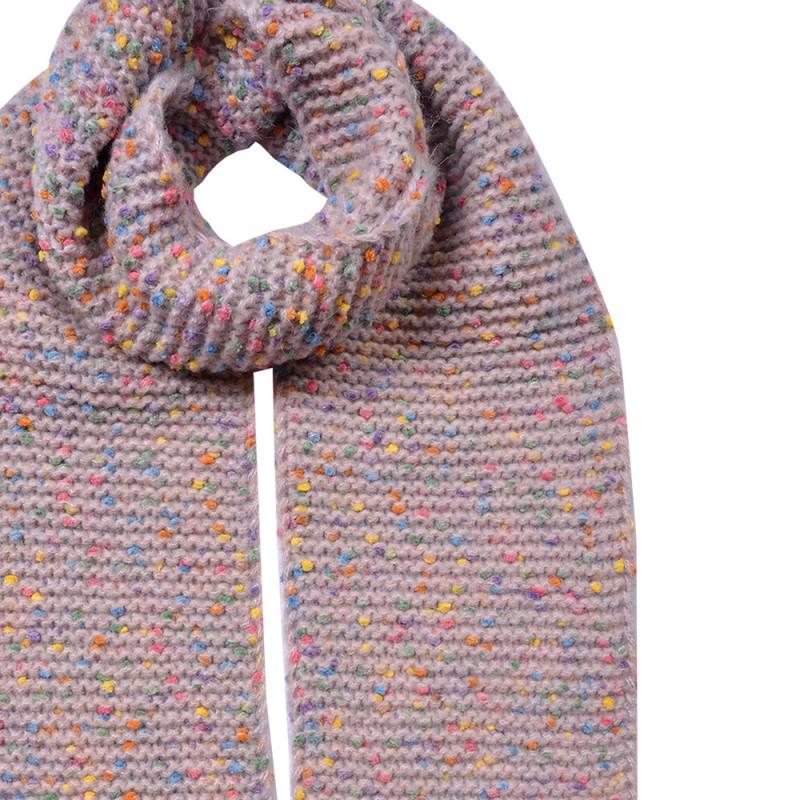 Clayre & Eef JZSC0829P Wintersjaal Dames 14x146 Cm Roze Synthetisch