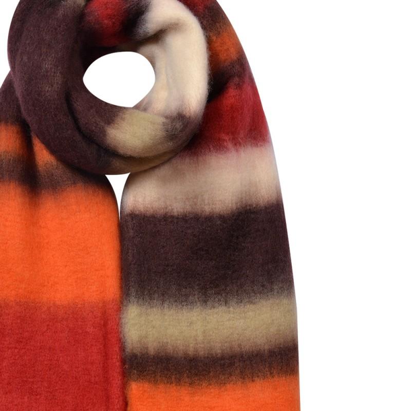 Clayre & Eef JZSC0832CH Wintersjaal Dames 37x210 Cm Bruin Synthetisch