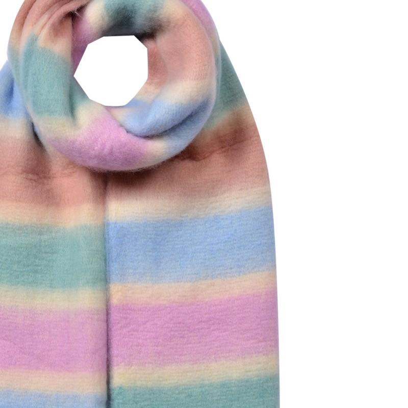 Clayre & Eef JZSC0832PA Wintersjaal Dames 37x210 Cm Paars Synthetisch