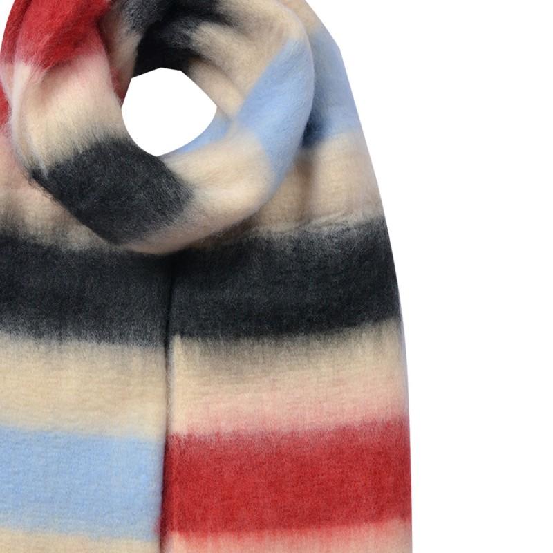 Clayre & Eef JZSC0832R Wintersjaal Dames 37x210 Cm Rood Synthetisch