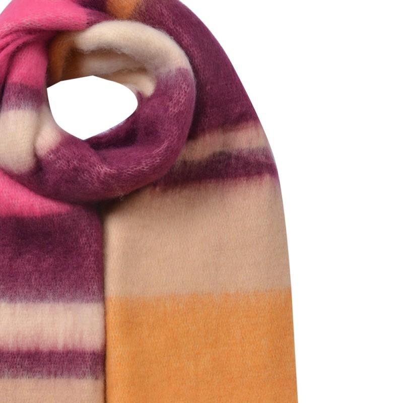 Clayre & Eef JZSC0832Y Wintersjaal Dames 37x210 Cm Geel Synthetisch