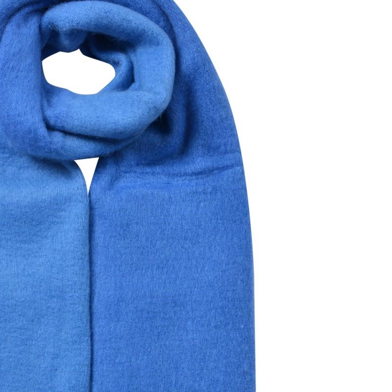 Clayre & Eef JZSC0835BL Wintersjaal Dames 40x240 Cm Blauw Synthetisch