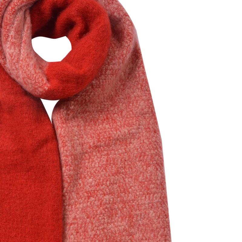 Clayre & Eef JZSC0835R Wintersjaal Dames 40x240 Cm Rood Synthetisch