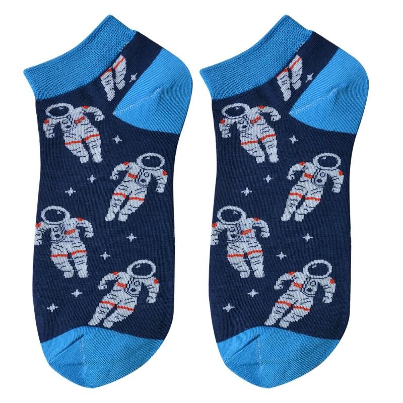 clayre & eef JZSSK0004 Grappige Sokken one size Blauw Polyester Astronaut