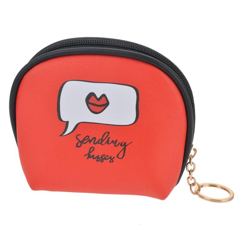 clayre & eef JZTB0005M Toilettas Dames 13x4x11 cm Rood Polyester Rechthoek