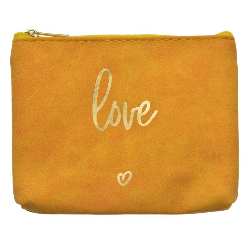 clayre & eef JZTB0080Y Toilettas Dames 13x1x10 cm Geel Synthetisch