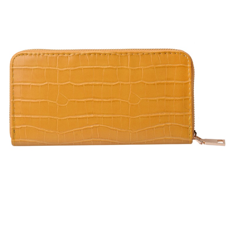 clayre & eef JZWA0129Y Portemonnee 19x9 cm Geel Polyurethaan