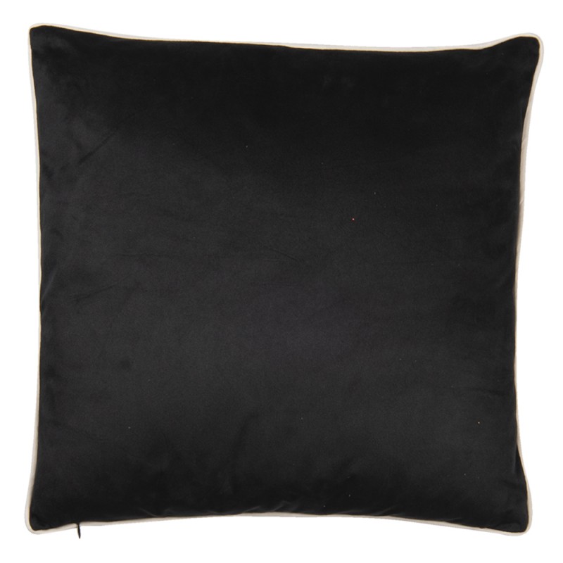 Clayre & Eef KG023.112 Sierkussen 45x45 Cm Groen Synthetisch Bloemen Vierkant Kussenhoes Met Kussenvulling