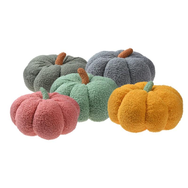 Clayre & Eef KG033.008P Sierkussen Pompoen Ø 28x18 Cm Roze Synthetisch