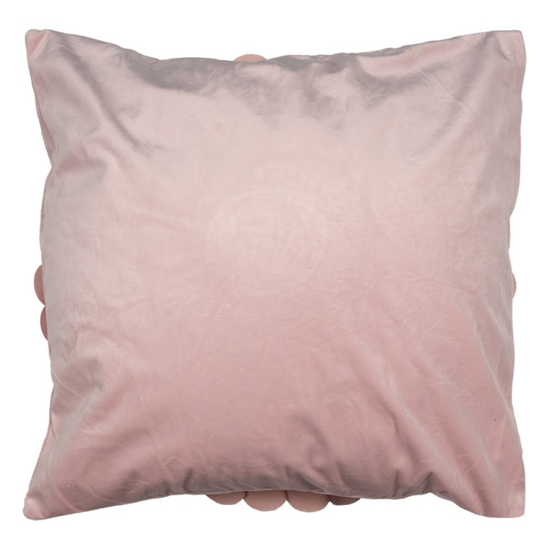 Clayre & Eef KT021.363 Kussenhoes 45x45 Cm Roze Polyester Bloem Vierkant
