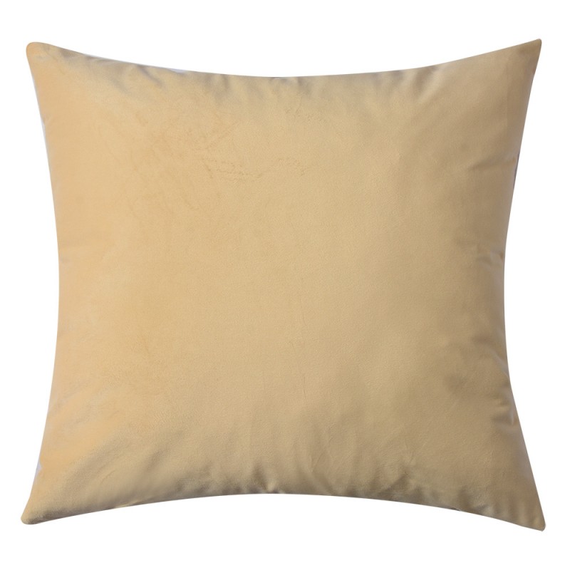 Clayre & Eef KT021.393 Kussenhoes 45x45 Cm Beige Synthetisch