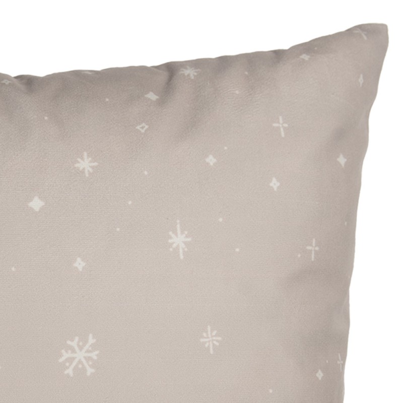 Clayre & Eef KT021.408 Kussenhoes 45x45 Cm Beige Polyester Winter