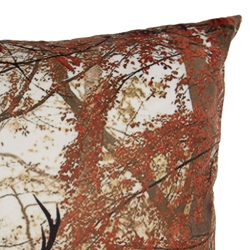 Clayre & Eef KT021.415 Kussenhoes 45x45 Cm Bruin Polyester Hert
