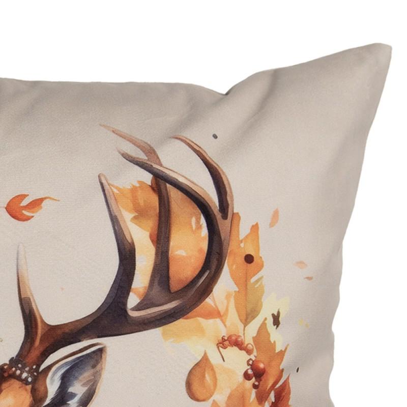 Clayre & Eef KT021.416 Kussenhoes 45x45 Cm Beige Polyester Hert