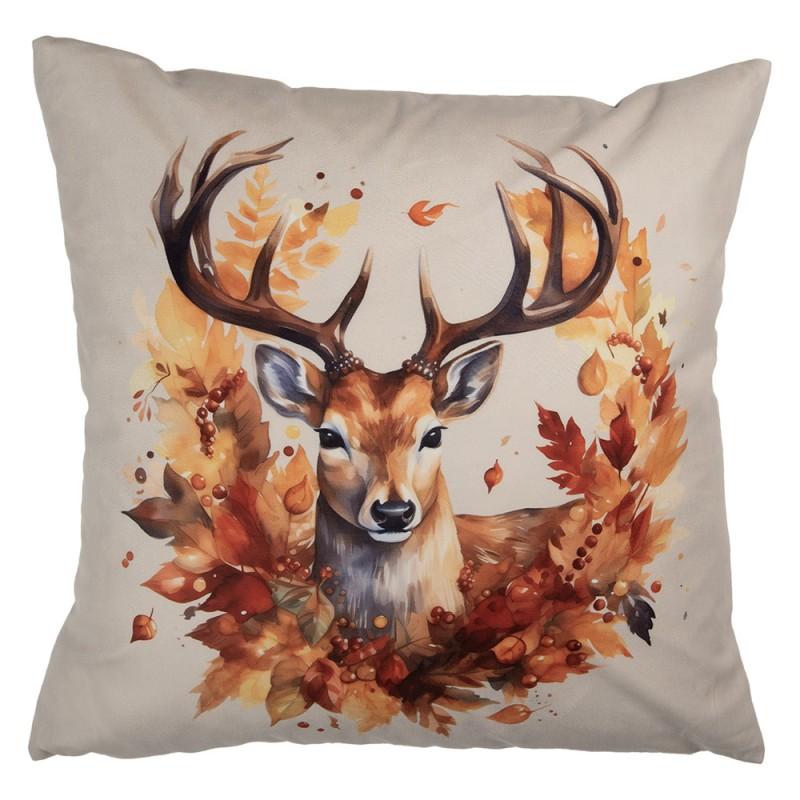 clayre & eef KT021.416 Kussenhoes 45x45 cm Beige Polyester Hert