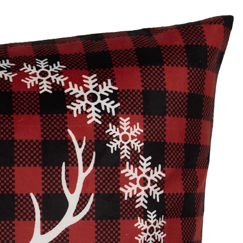 Clayre & Eef KT021.425 Kussenhoes 45x45 Cm Rood Polyester Hert