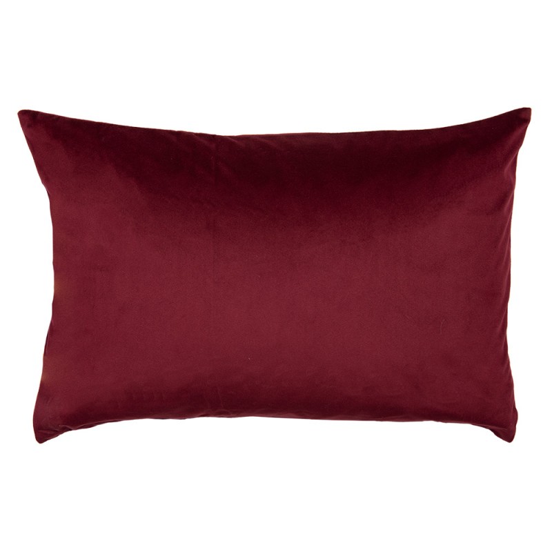 Clayre & Eef KT036.053BU Kussenhoes 35x50 Cm Rood Polyester Rechthoek