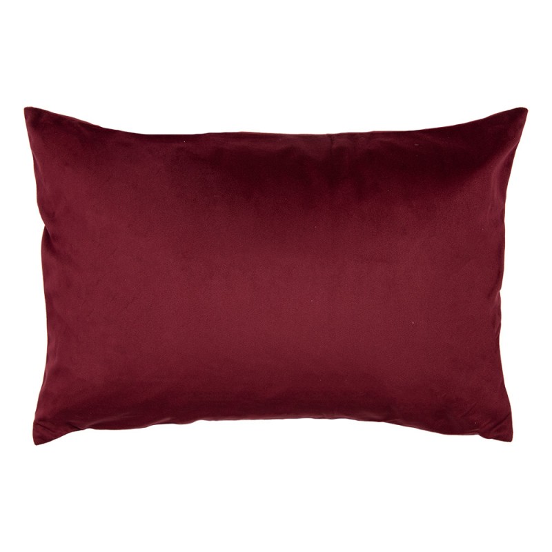 clayre & eef KT036.053BU Kussenhoes 35x50 cm Rood Polyester Rechthoek