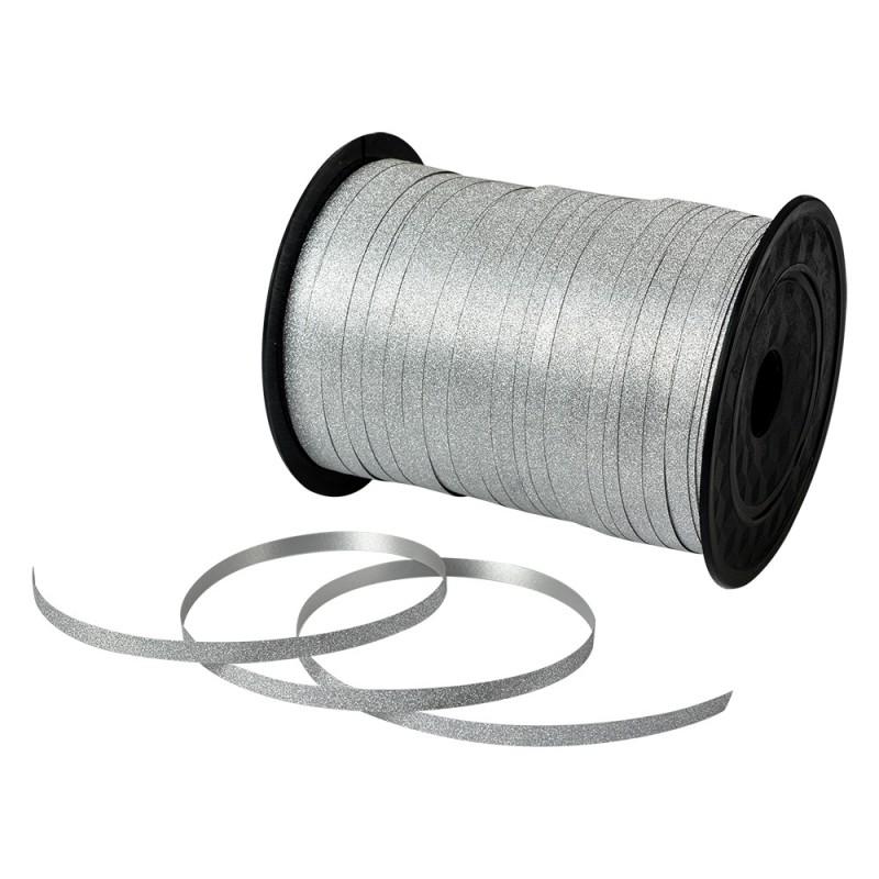 clayre & eef LI0148 Decoratie Lint 228 m Zilverkleurig Kunststof