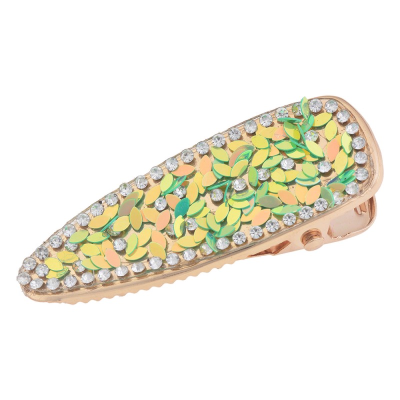 clayre & eef MLHC0211BL Haarspeld Groen Metaal Haarclip