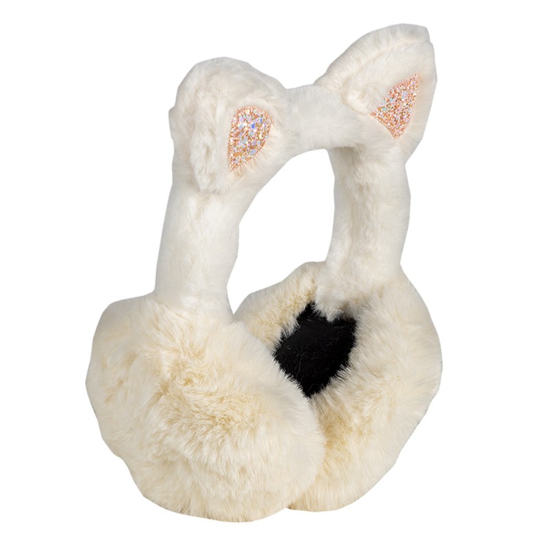 Clayre & Eef MLLLEW0011W Oorwarmers Kinderen Wit Polyester Oorwarmers Meisje