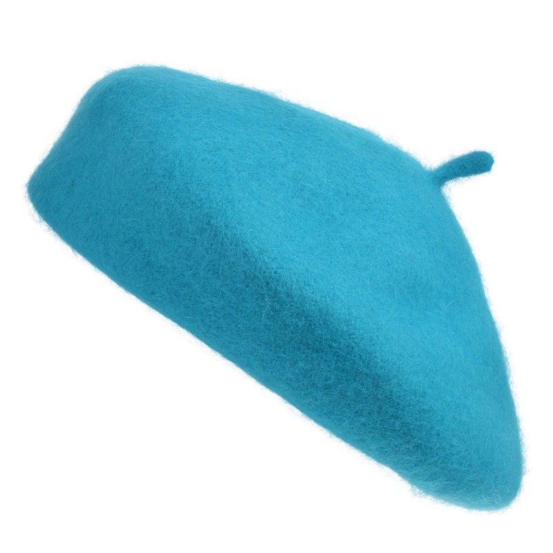 clayre & eef MLLLHA0015 Muts Kind Ø 23x3 cm Turquoise Synthetisch Kindermuts