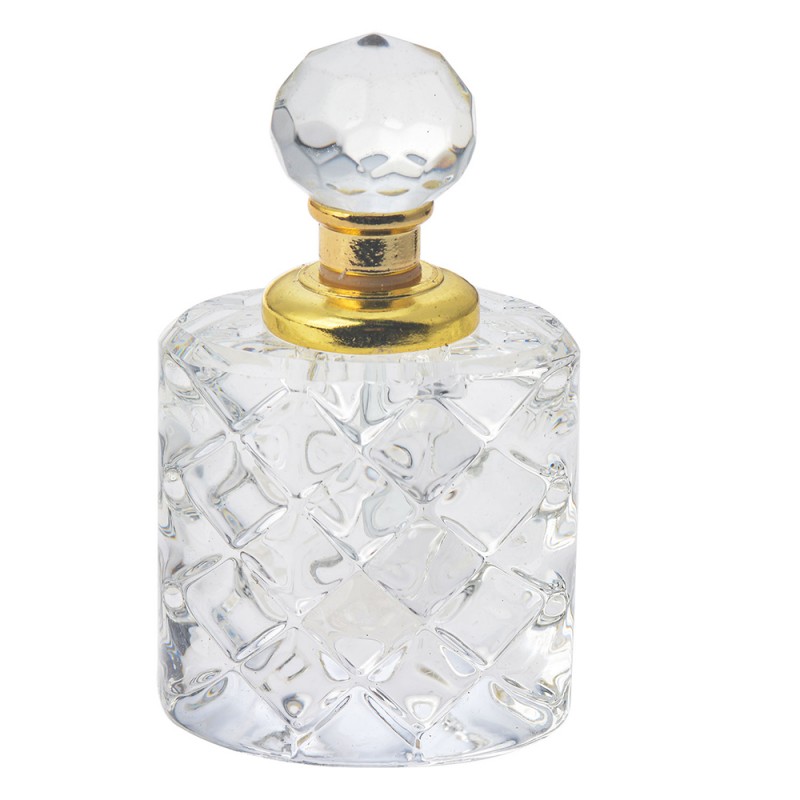 clayre & eef MLPF0007 Parfum Flesje 4x3x7 cm Glas Rond Decoratie Flesje