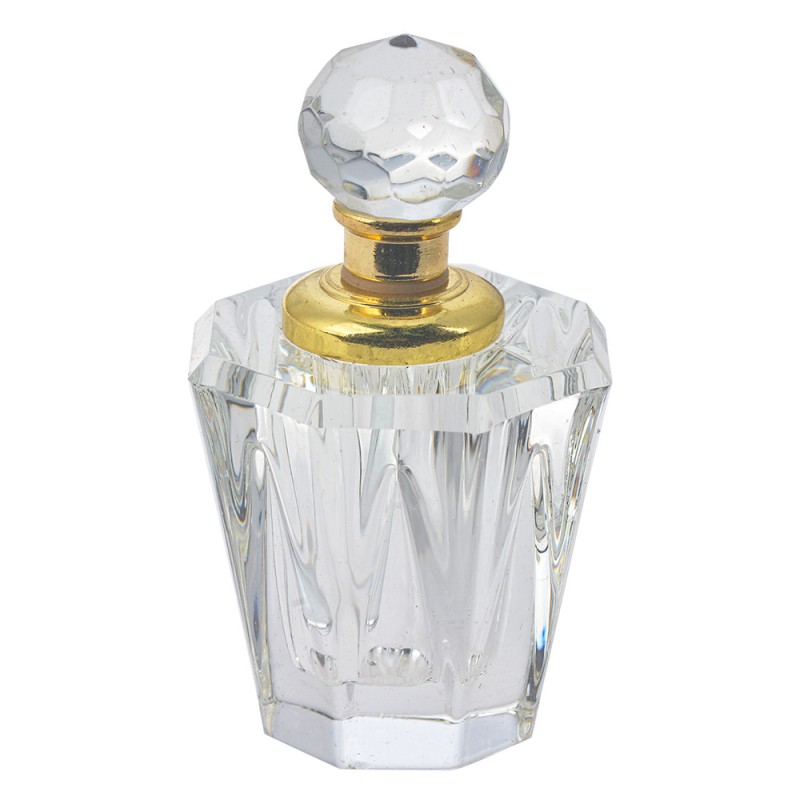 clayre & eef MLPF0008 Parfum Flesje 4x4x7 cm Glas Rond Decoratie Flesje