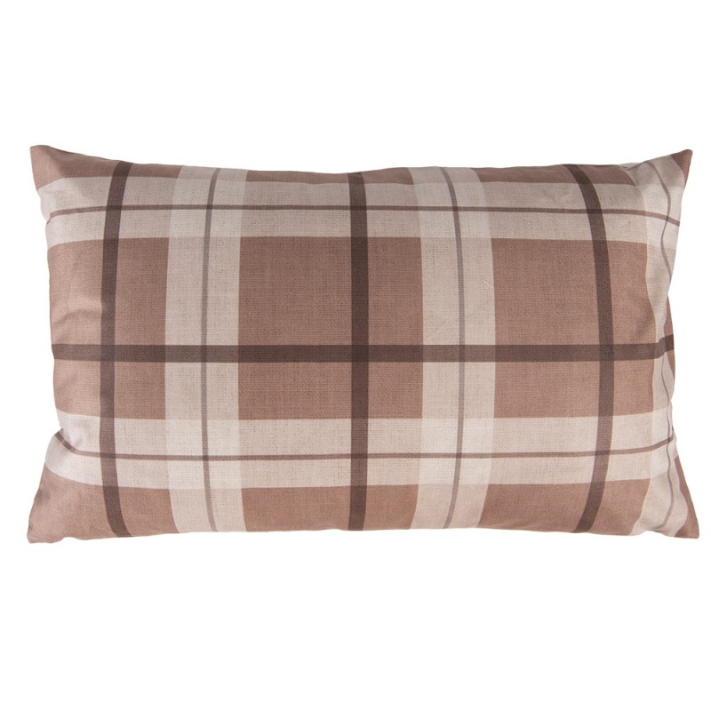 Clayre & Eef NWV36-5 Kussenhoes 30x50 Cm Beige Polyester Gewei Rechthoek