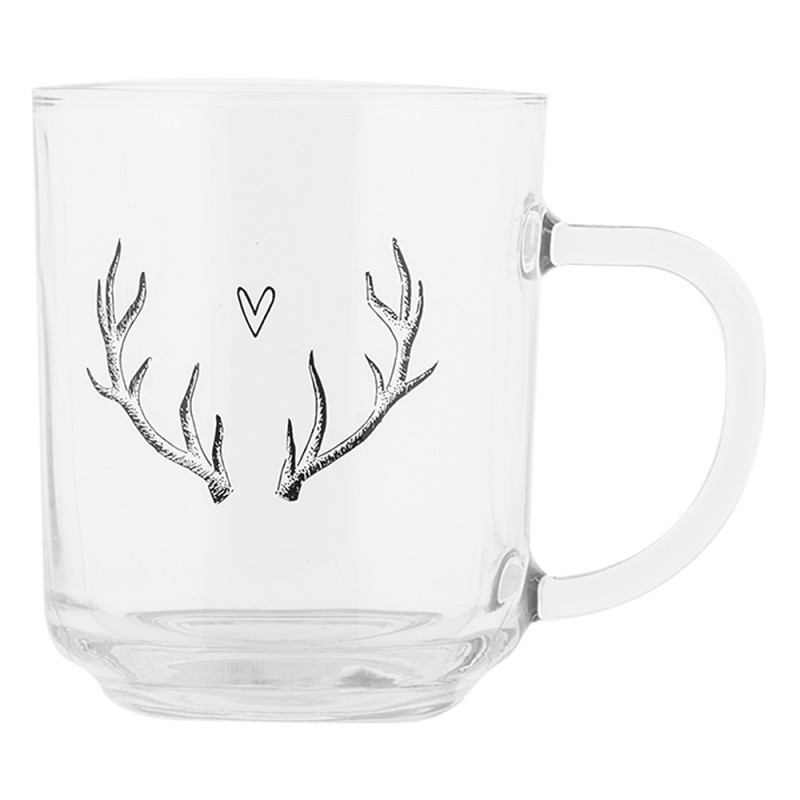 Clayre & Eef NWVGL0003 Theeglas 200 Ml Transparant Glas Gewei