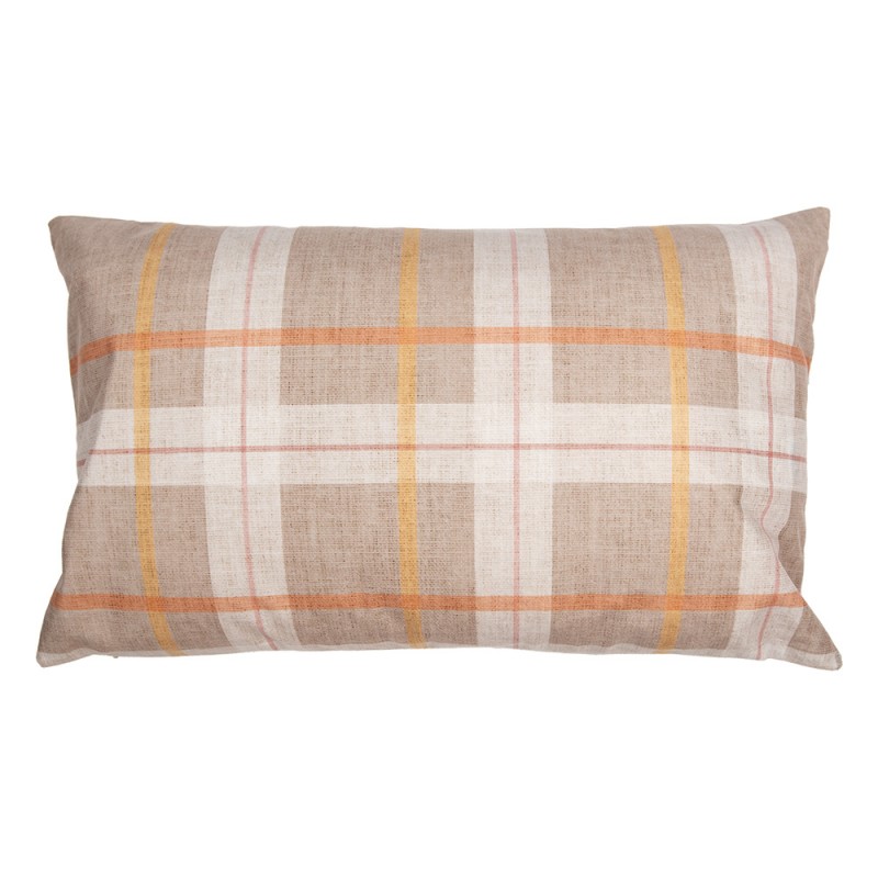 Clayre & Eef PPS36-1 Kussenhoes 30x50 Cm Beige Polyester Pompoen Sierkussenhoes