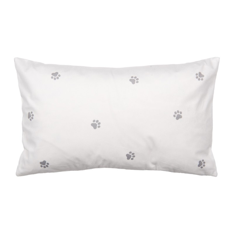 Clayre & Eef PWS36-1 Kussenhoes 30x50 Cm Wit Zwart Polyester Katten