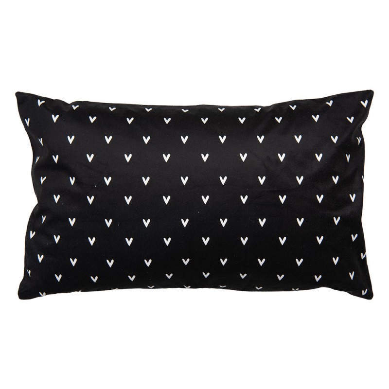 Clayre & Eef PWS36-2 Kussenhoes 30x50 Cm Wit Zwart Polyester Teckel